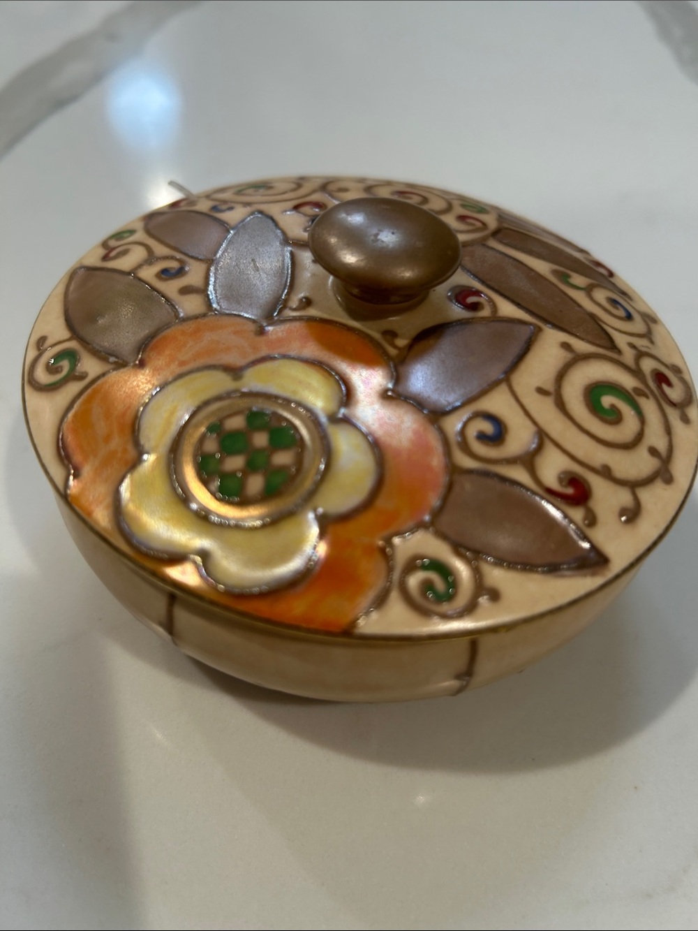Wood’s & Son “Arabesque” by Charlotte Rhead 1920’s Trinket Box